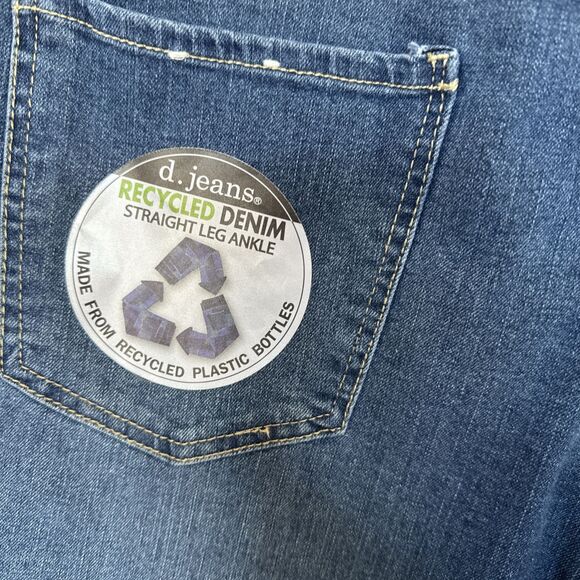 D.Jeans Womens Size 10 Recycled  Denim Jeans High Waist Straight Leg Ankle - Picture 11 of 11